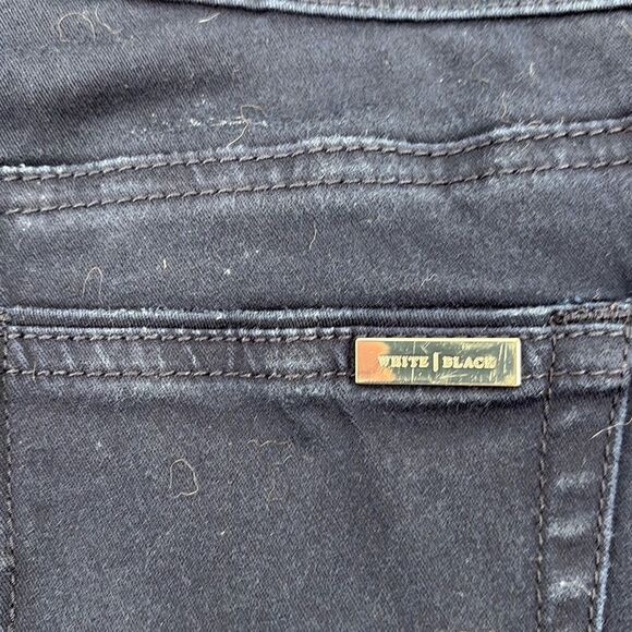 White House Black Market‎ Navy Skinmer Cropped Ankle Button Slim Pants 2P - Picture 5 of 8